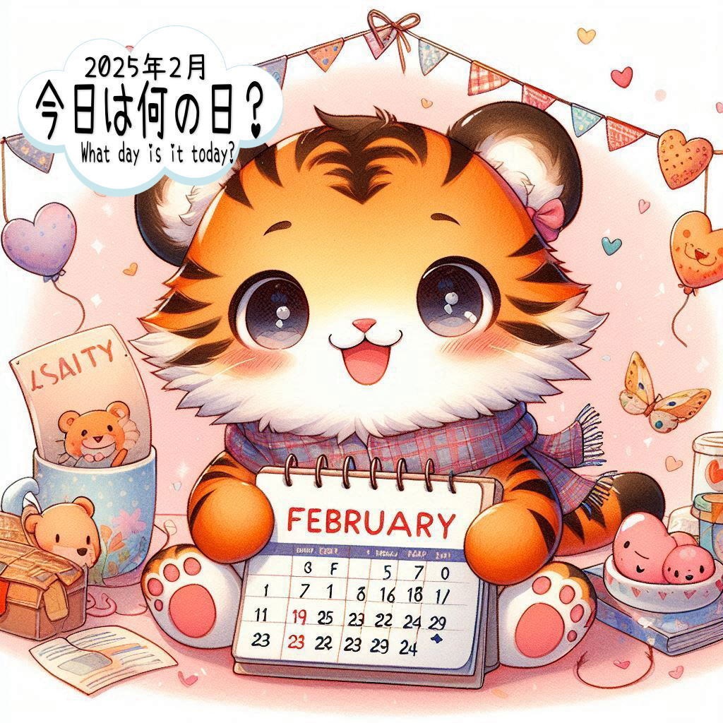 2025年2月の「今日は何の日?」&「おやすみアニマル30枚」