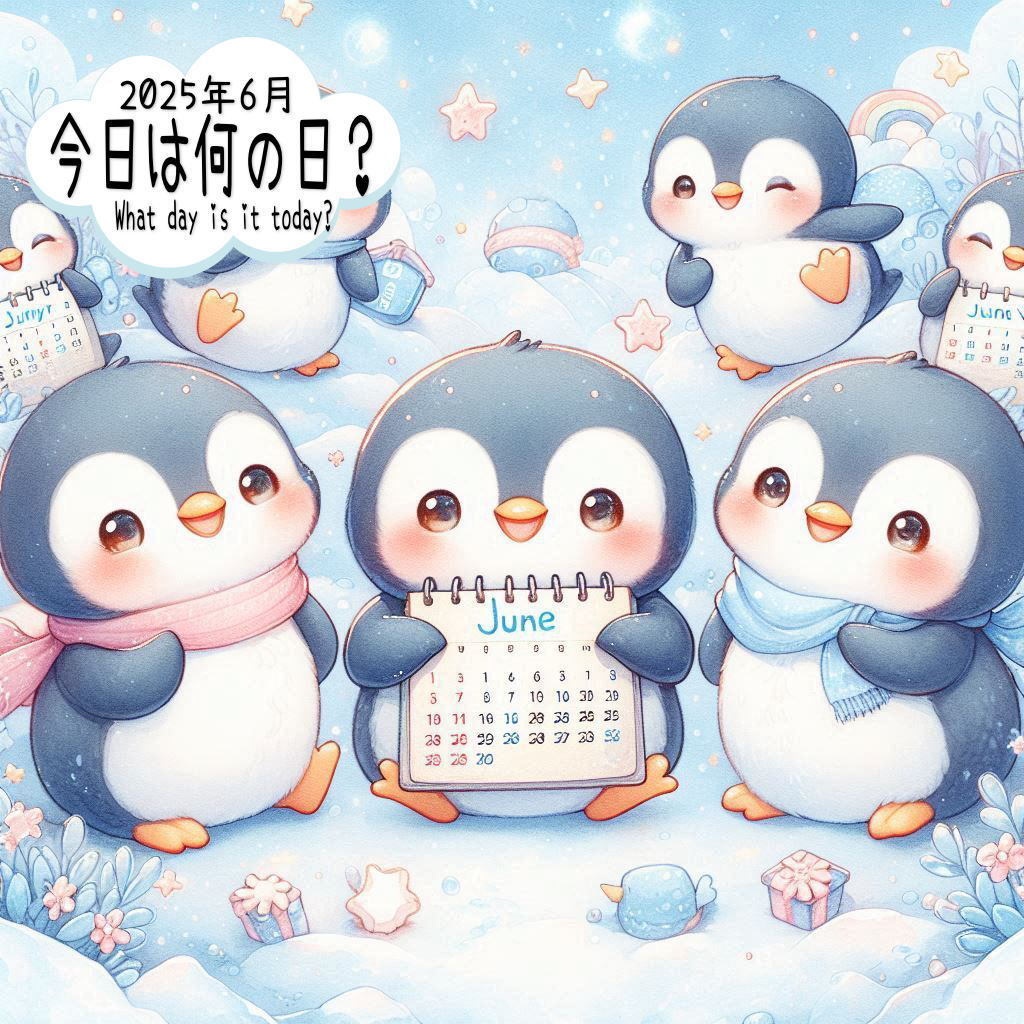 2025年6月の「今日は何の日?」&「おやすみアニマル30枚」