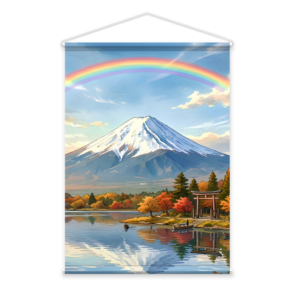 Mt.Fuji and rainbow Japan