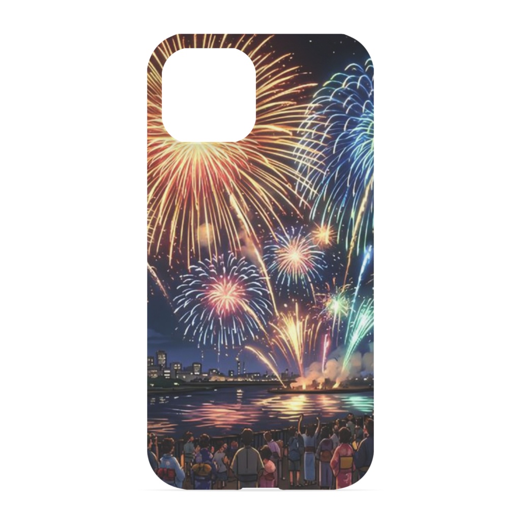 花火柄のiPhoneケース