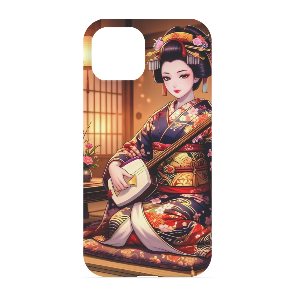 芸者さんのアニメ柄iPhoneケース