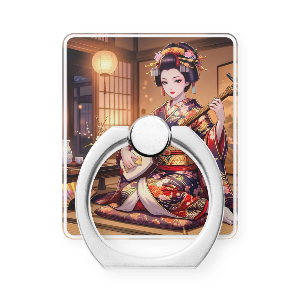 着物姿の芸者さんのスマホリング