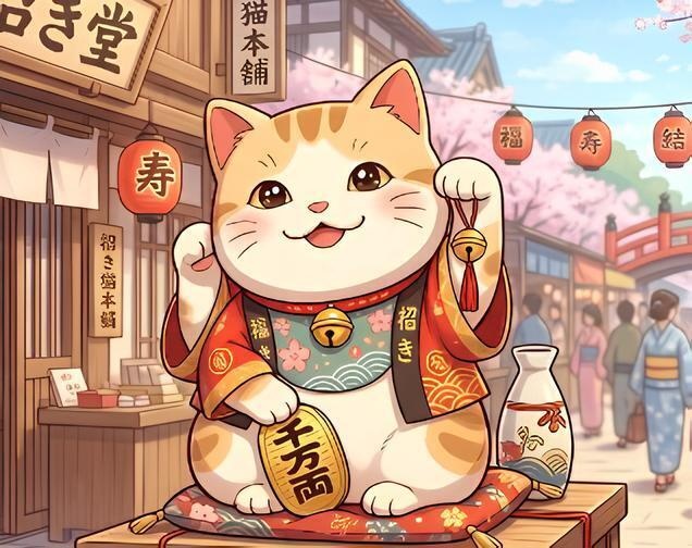 招き猫のアクリルフォトパネル
