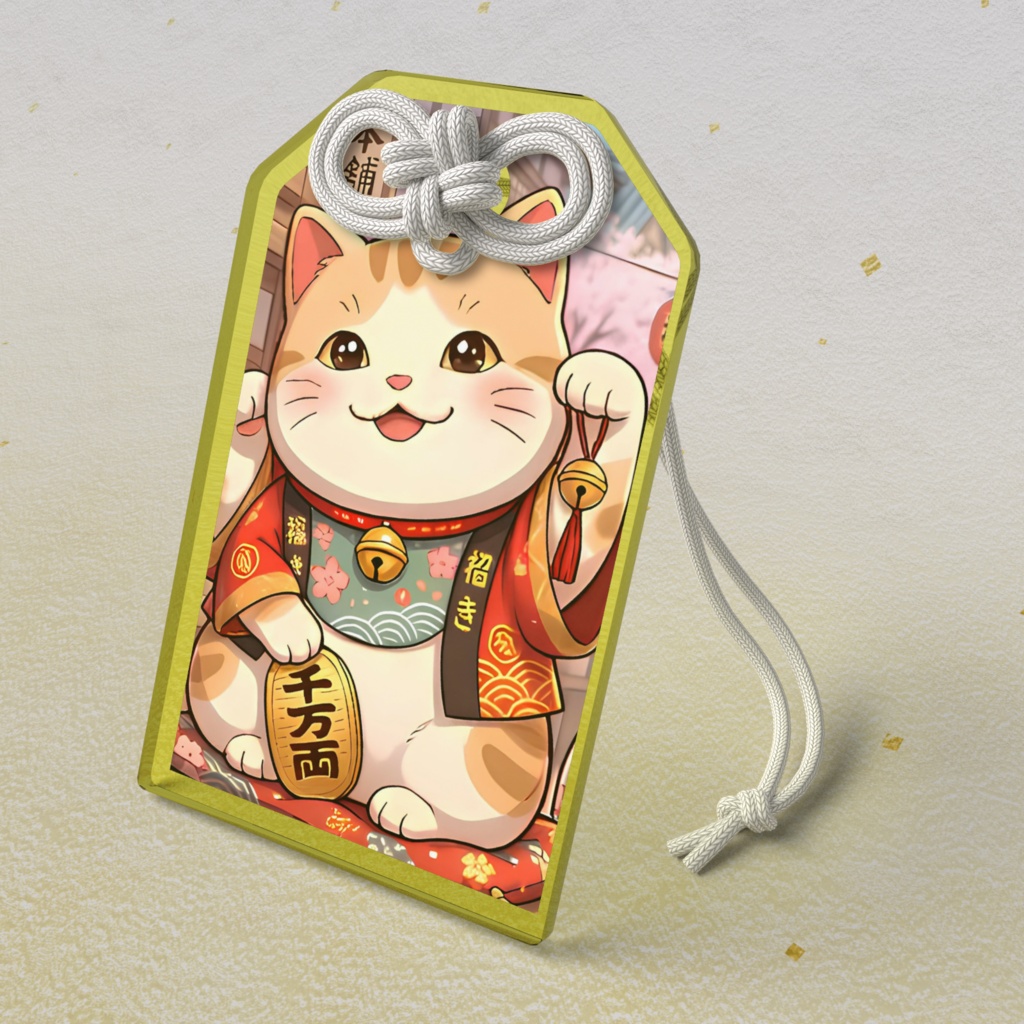 招き猫のアクリルお守り