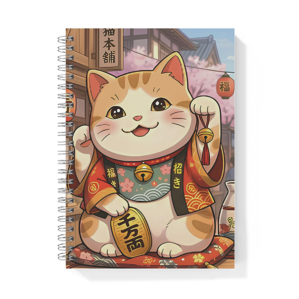 招き猫アニメのリングノート