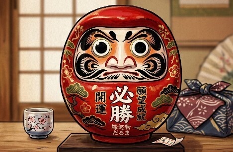 開運だるまのアクリルキーホルダー