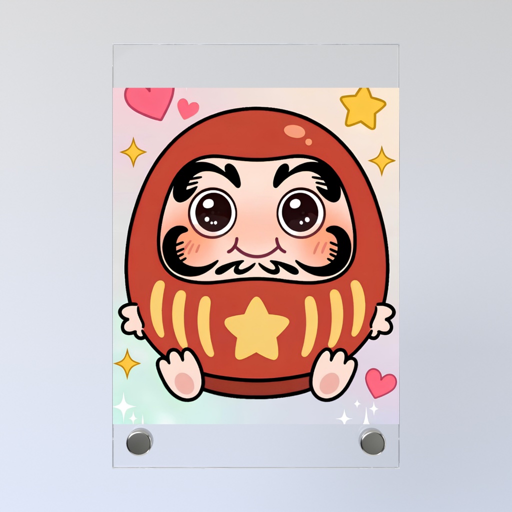 開運だるまのアクリルフォトパネル