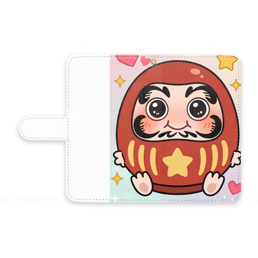 開運だるまの手帳型Androidケース