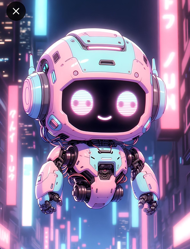 未来型ロボットのキーホルダー