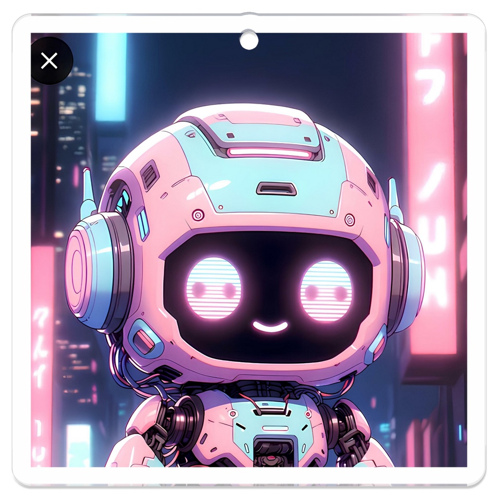 未来型ロボットのキーホルダー