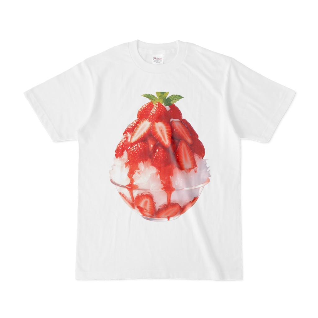 いちごのかき氷Tシャツ