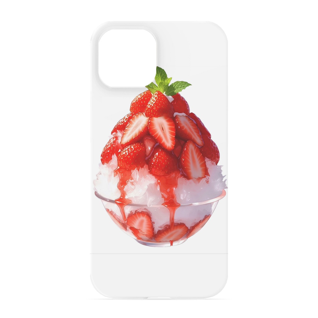 いちごのかき氷のiPhoneケース
