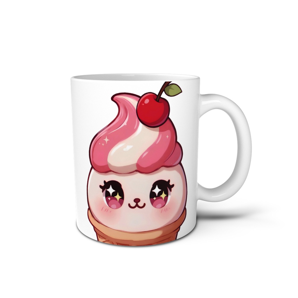 ソフトクリーム柄のマグカップ
