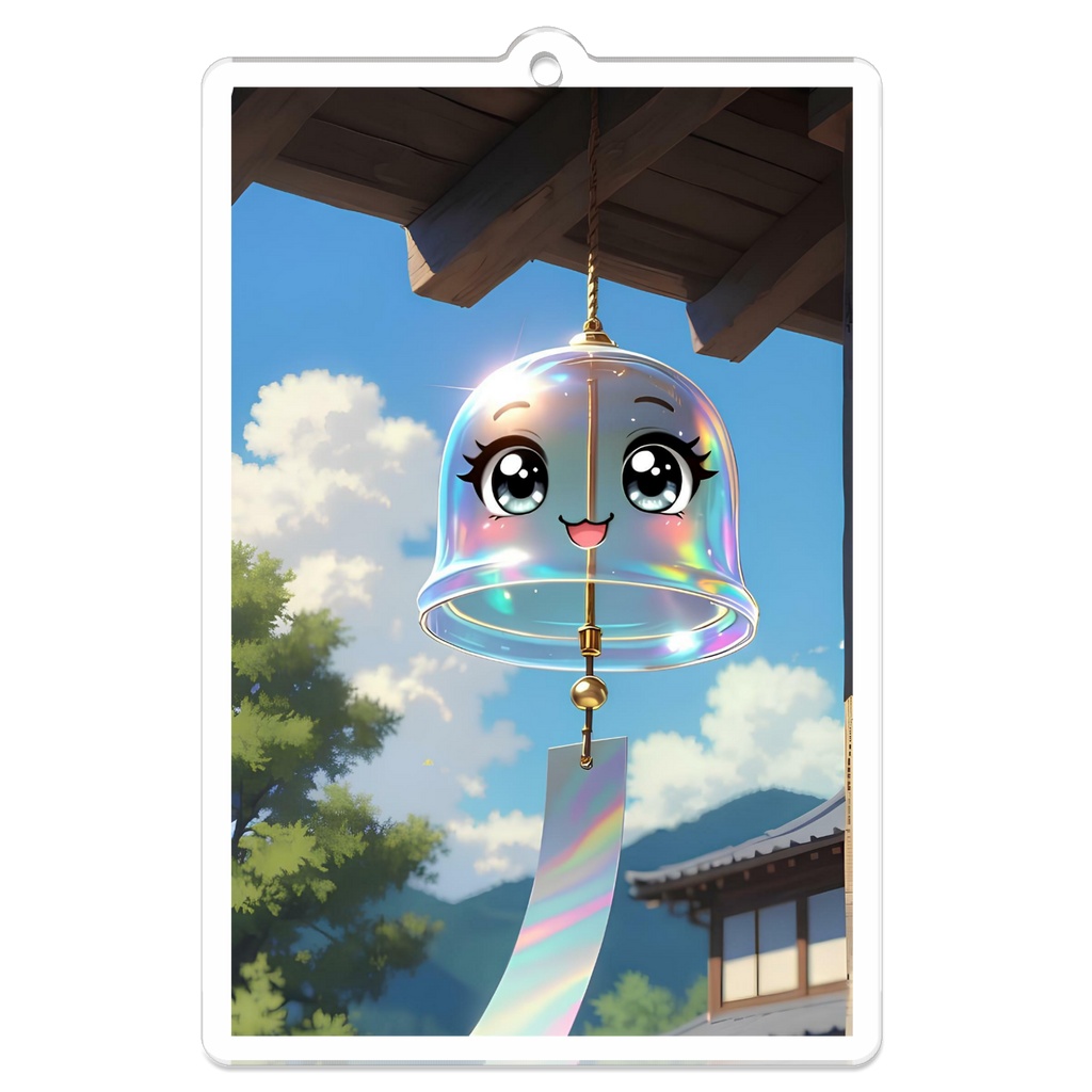 青空の風鈴アクリルキーホルダー