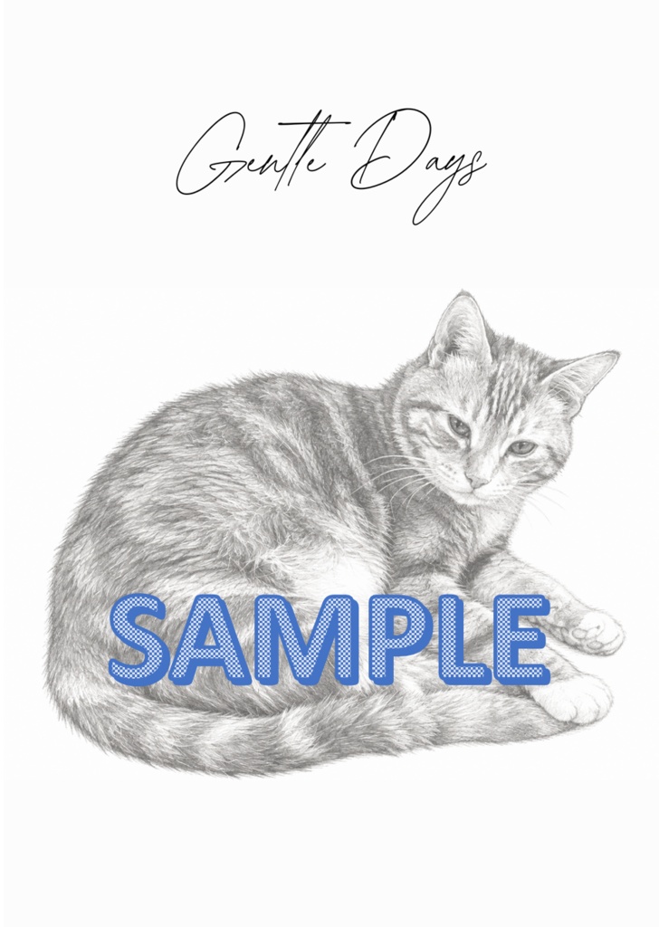 ポスター猫（画面印刷・縦）｜ウォールアート【ダウンロード版】