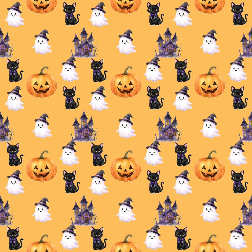 【ハロウィンのデジタルペーパー】17枚セット|PNG形式
