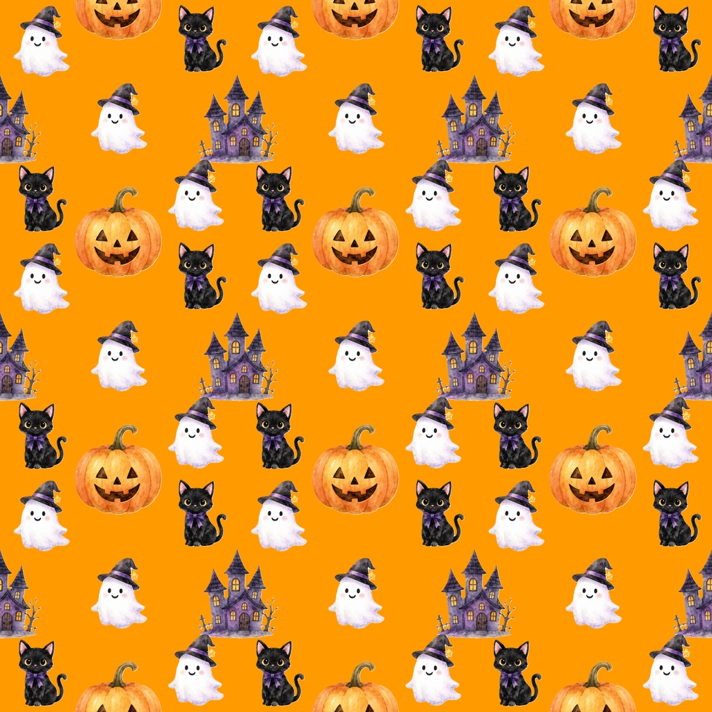 【ハロウィンのデジタルペーパー】17枚セット|PNG形式
