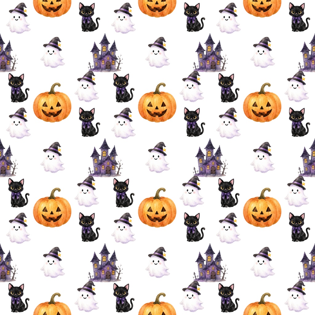 【ハロウィンのデジタルペーパー】17枚セット|PNG形式