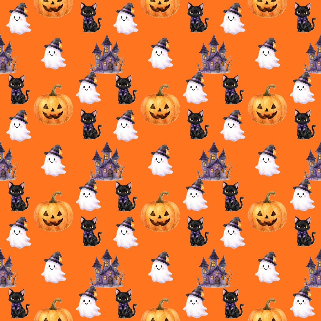 【ハロウィンのデジタルペーパー】17枚セット|PNG形式