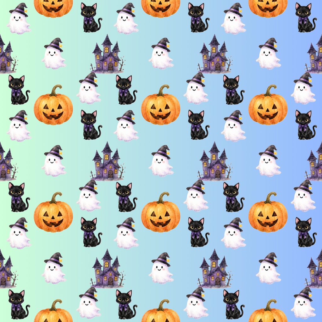 【ハロウィンのデジタルペーパー】12枚セット|PNG形式