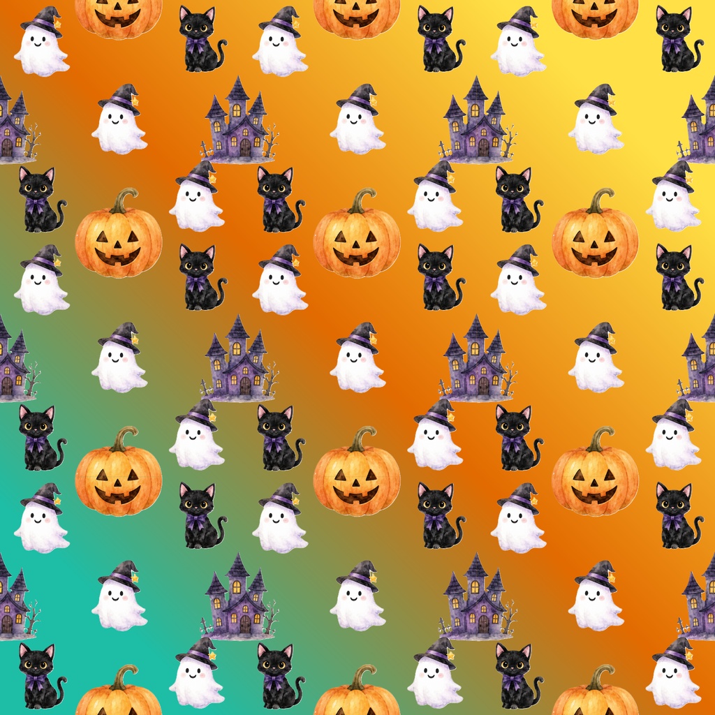 【ハロウィンのデジタルペーパー】12枚セット|PNG形式