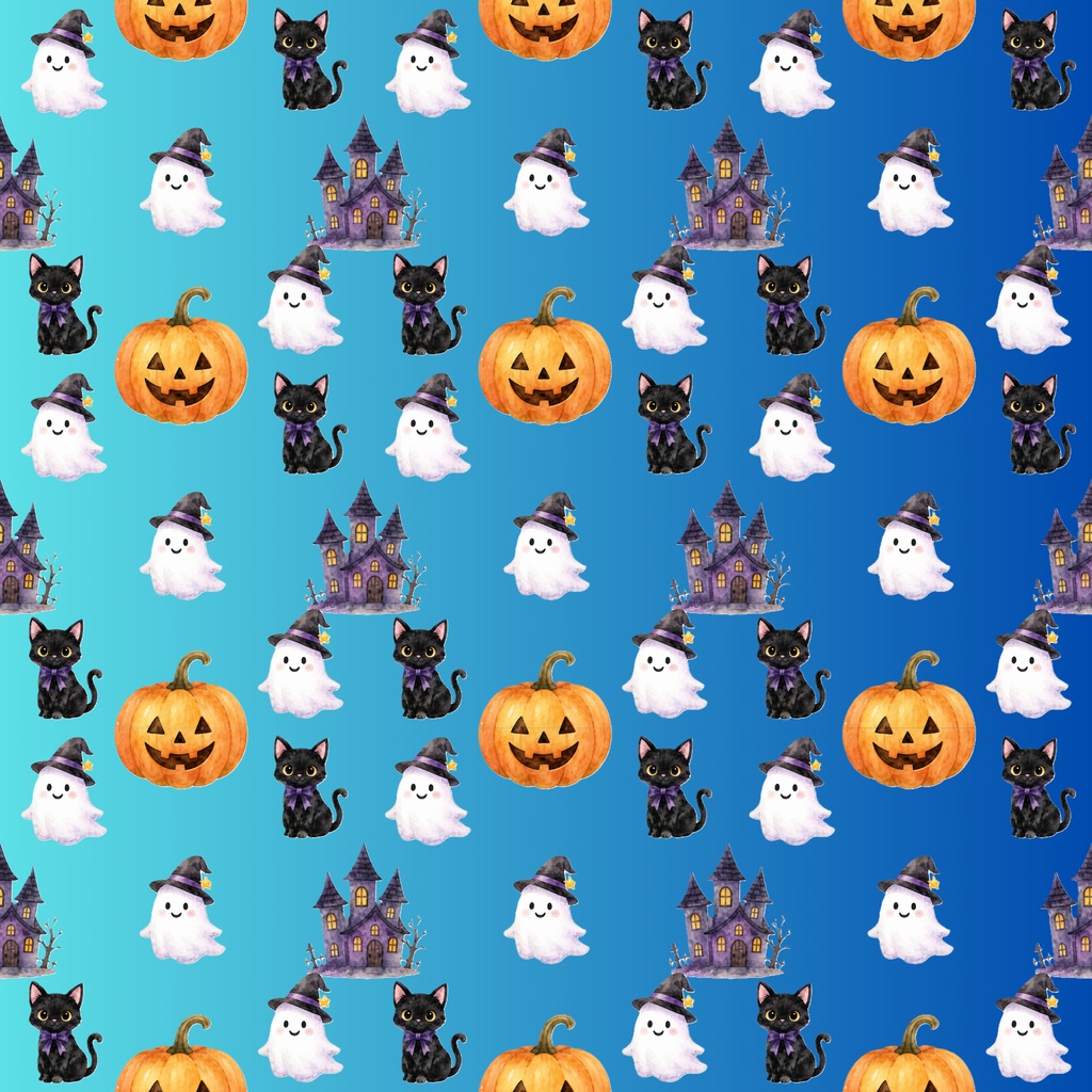 【ハロウィンのデジタルペーパー】12枚セット|PNG形式