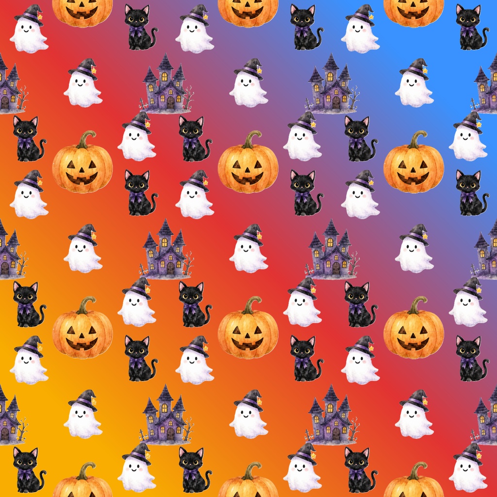 【ハロウィンのデジタルペーパー】12枚セット|PNG形式