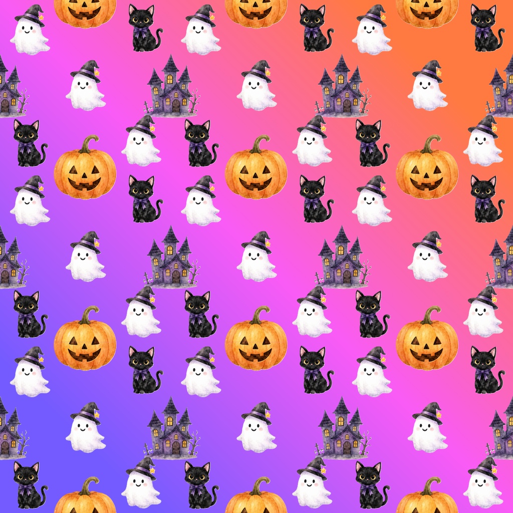 【ハロウィンのデジタルペーパー】12枚セット|PNG形式