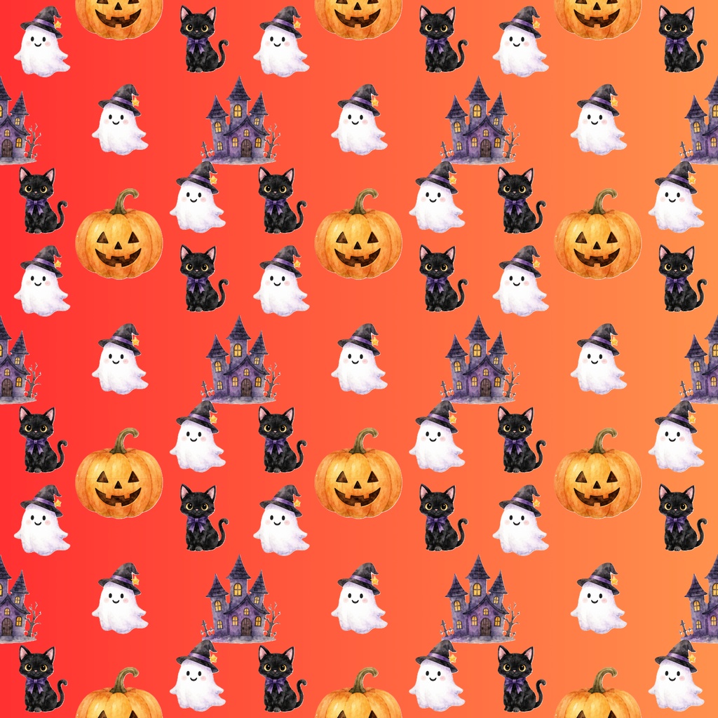 【ハロウィンのデジタルペーパー】12枚セット|PNG形式