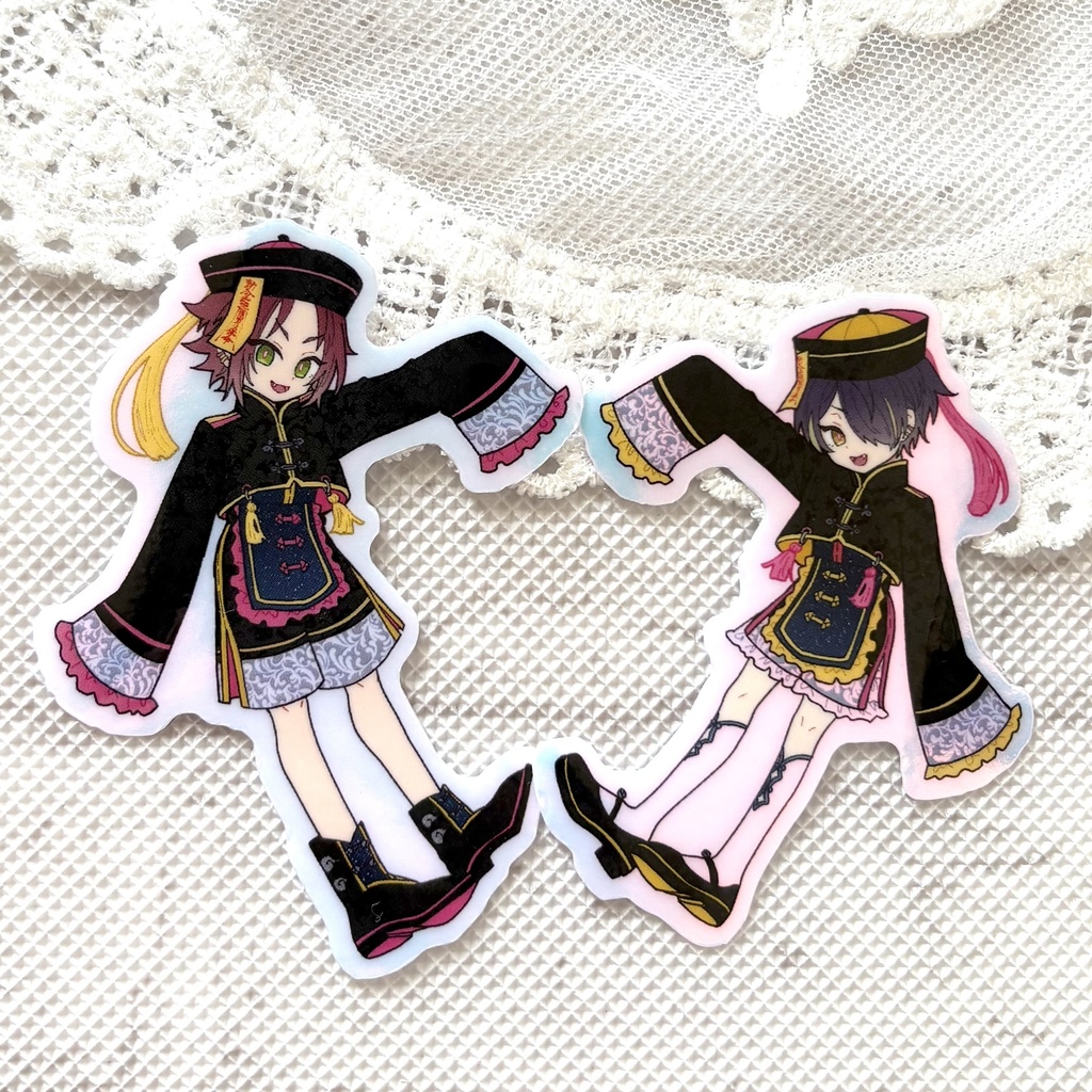 キョンシーステッカー【まおしのセット2枚組】