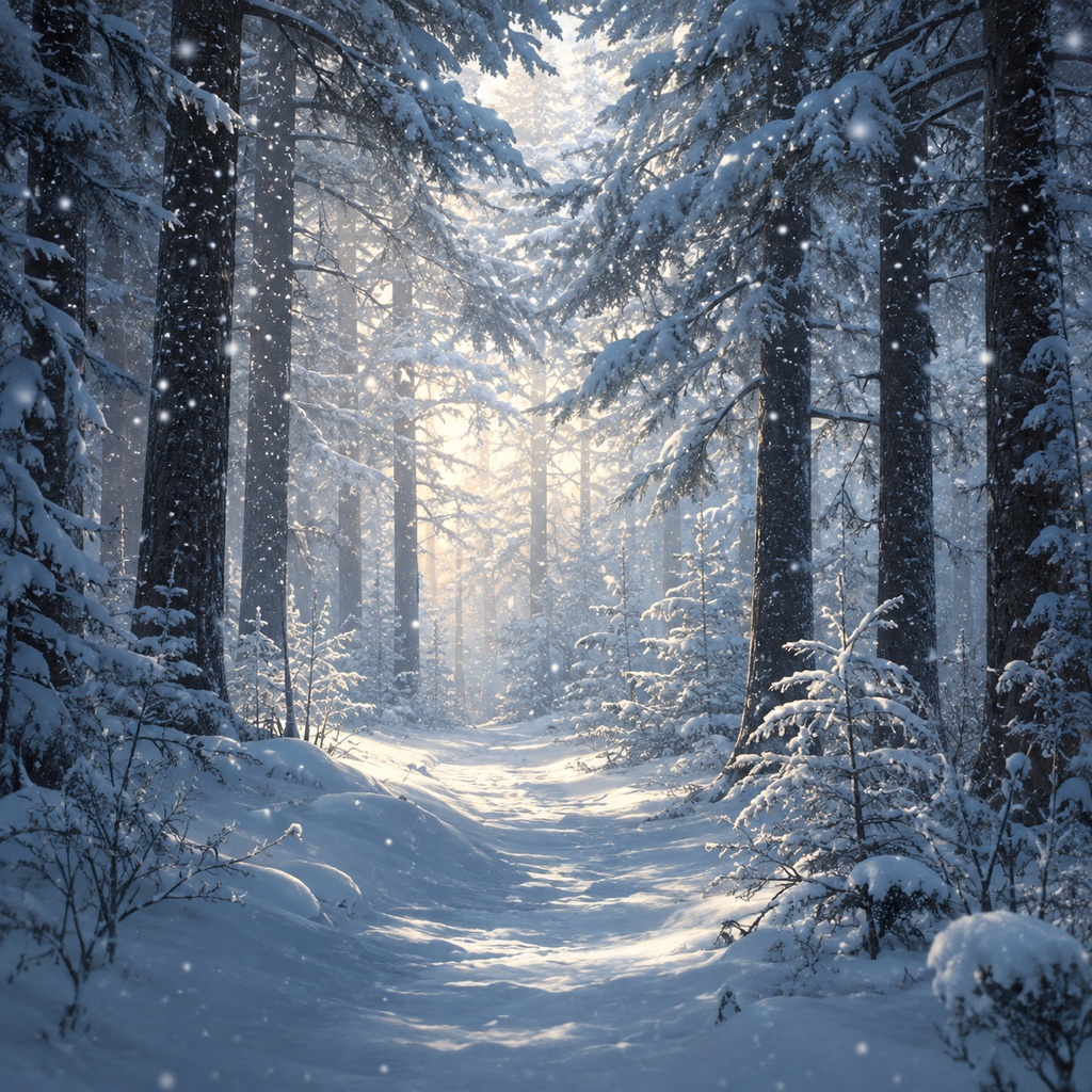 雪降る森