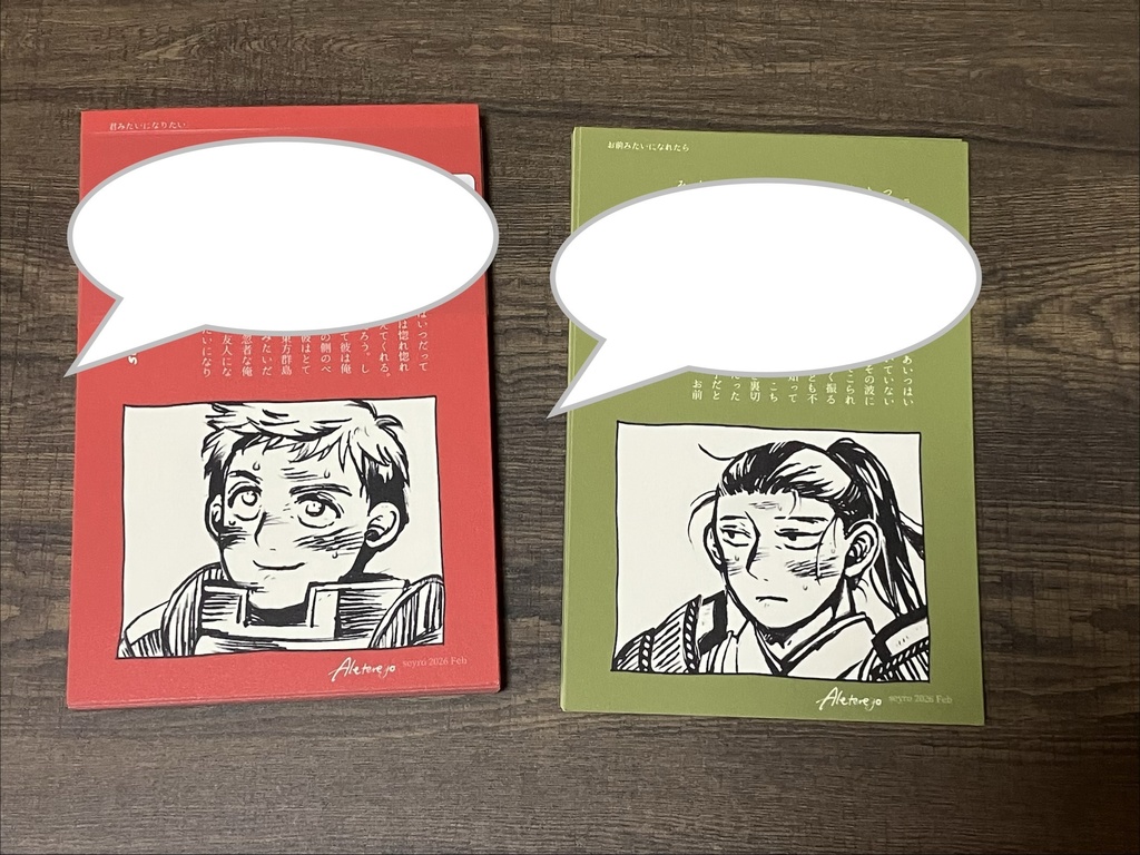 新刊・対のポストカード、8p折本3種(匿名配送)