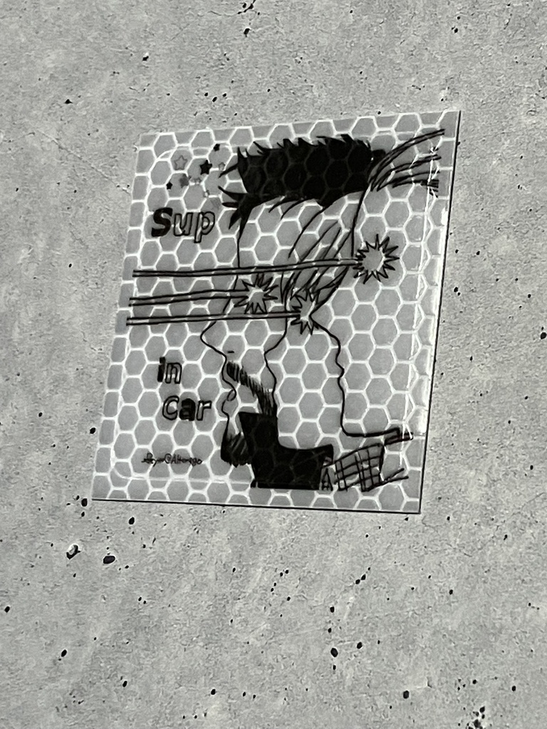 2Dads Sup in car 反射素材ステッカー