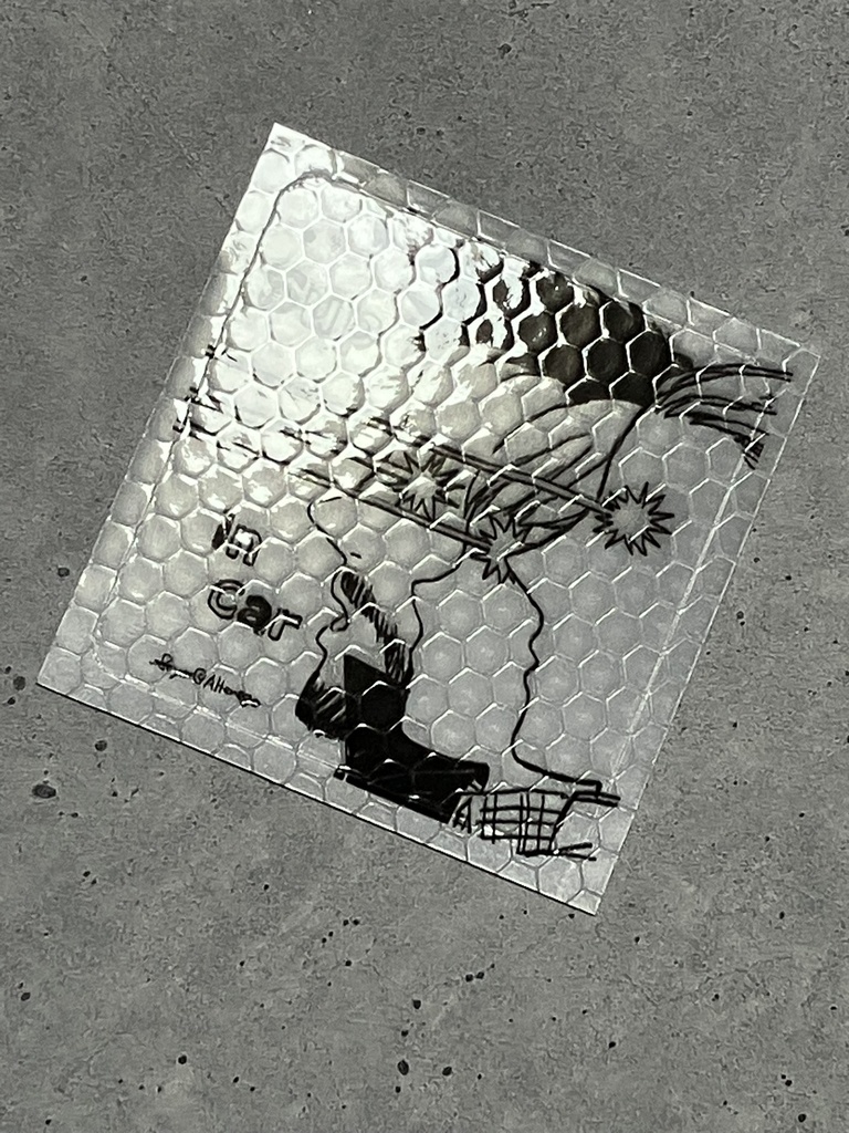 2Dads Sup in car 反射素材ステッカー