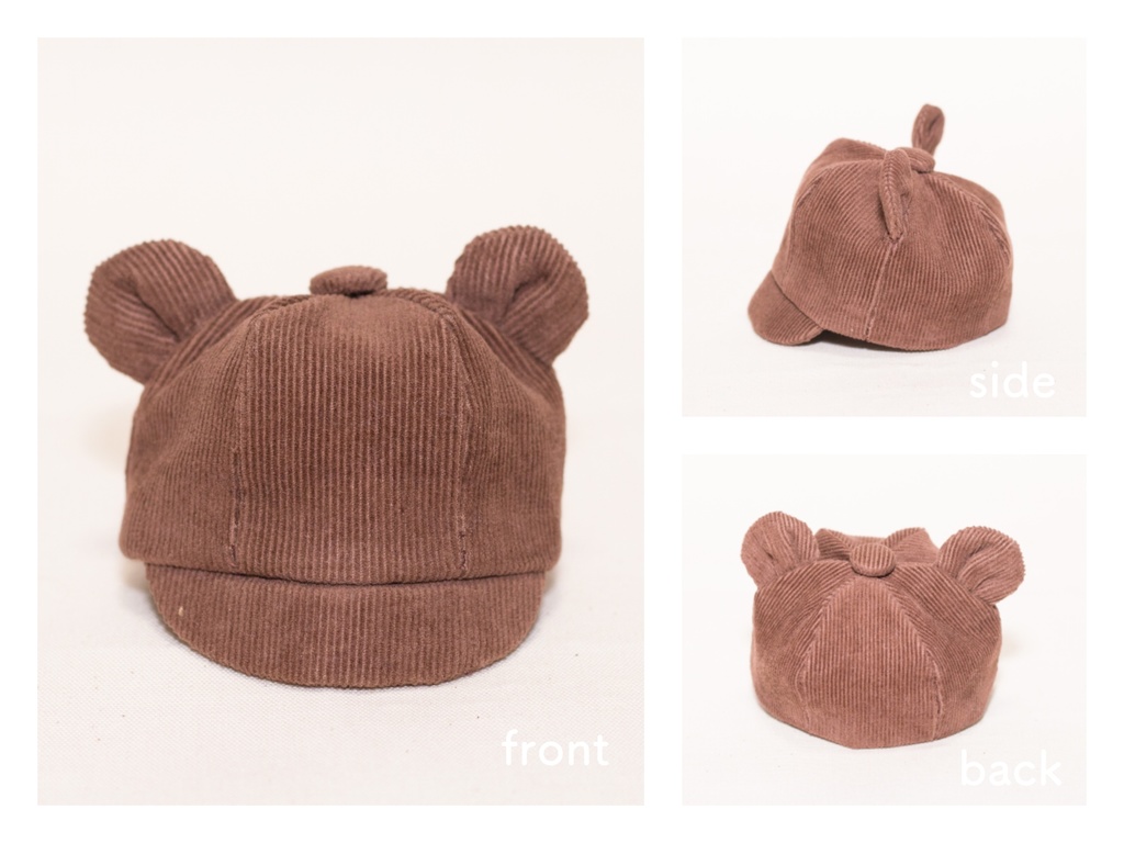 10cmぬい用🐻リニューアル版クマ耳キャスケット🧢