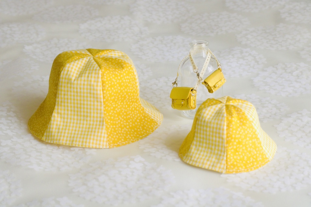 10cm/16cmぬい用🌻チューリップハット&ショルダーバッグセット☀️