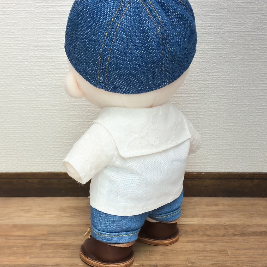 きなりのセーラーカラーシャツ 15cm ぬいぐるみ などに