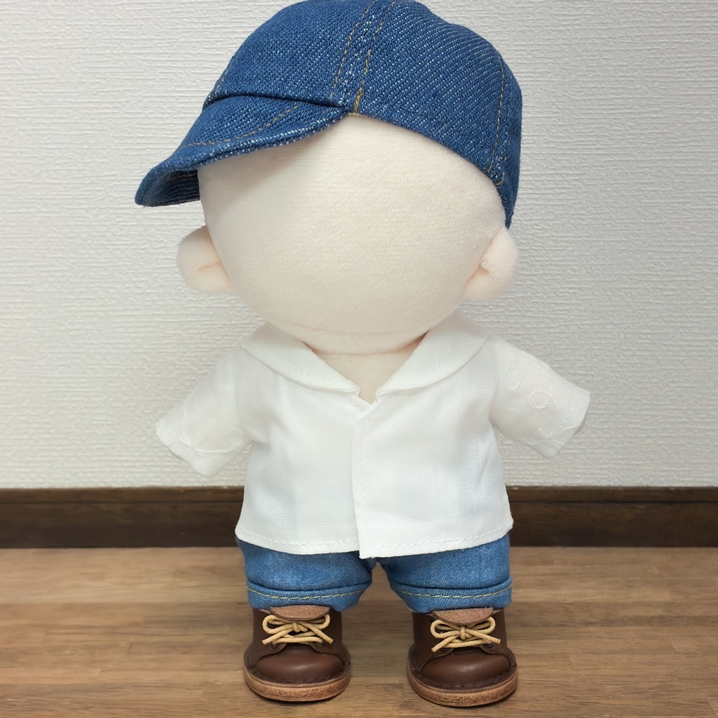 きなりのセーラーカラーシャツ 15cm ぬいぐるみ などに