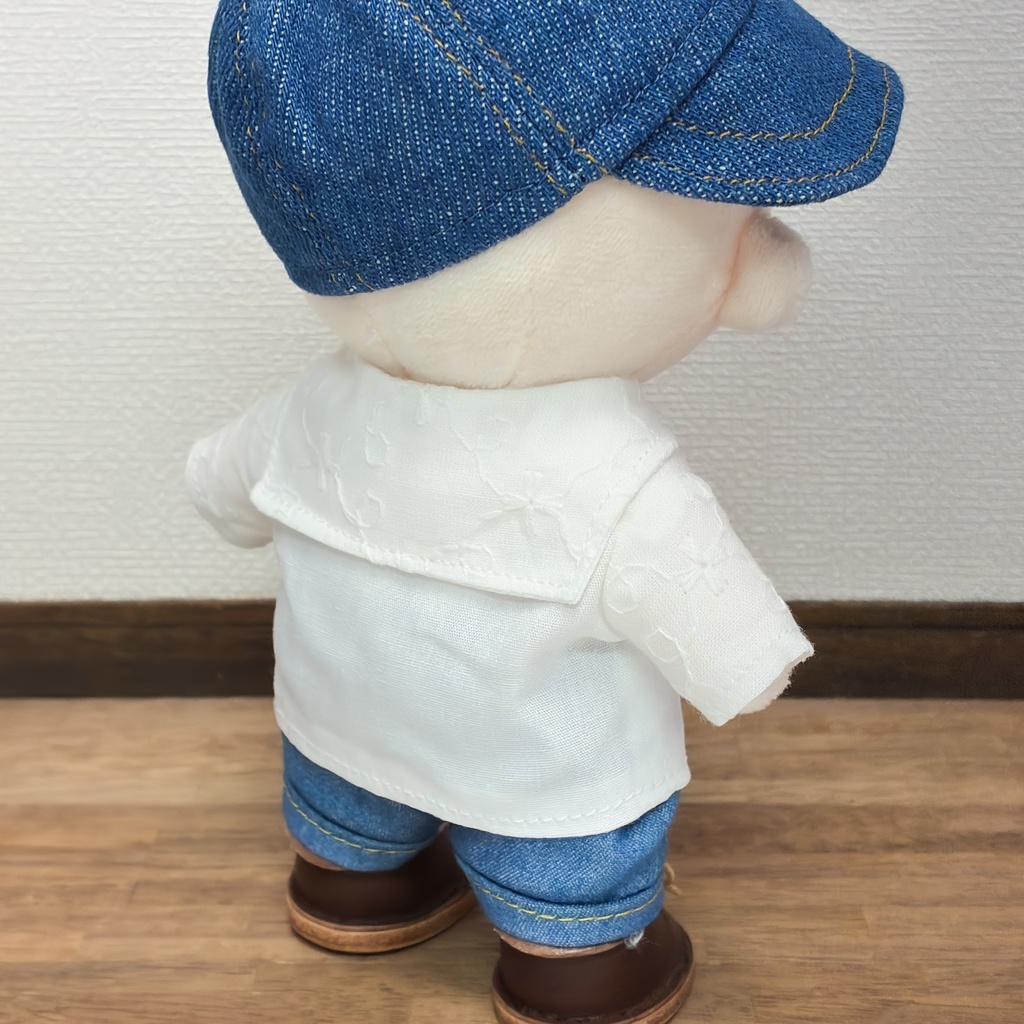 きなりのセーラーカラーシャツ 15cm ぬいぐるみ などに