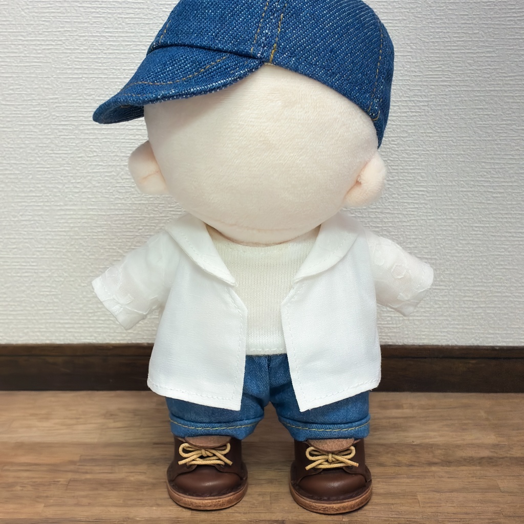 きなりのセーラーカラーシャツ 15cm ぬいぐるみ などに