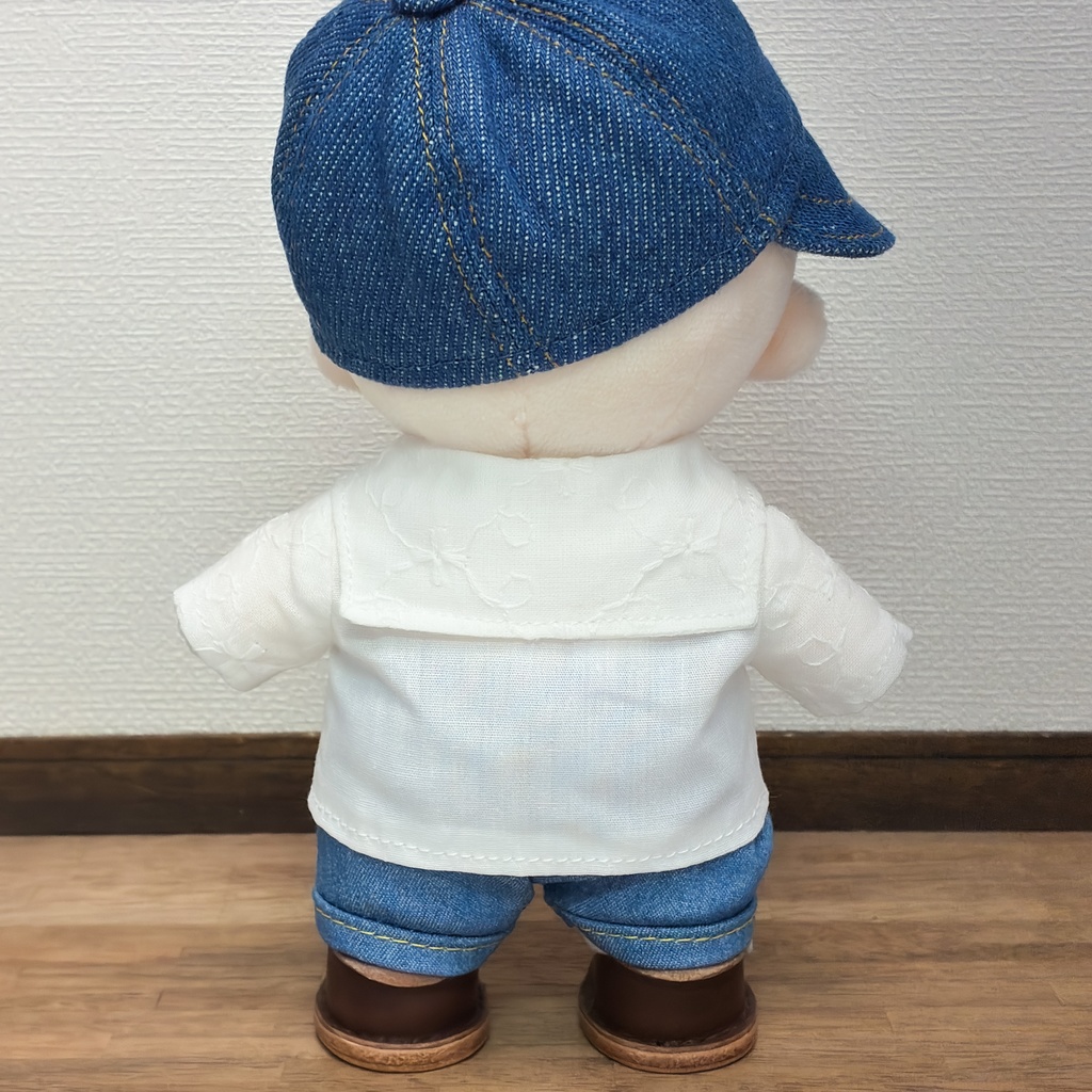 きなりのセーラーカラーシャツ 15cm ぬいぐるみ などに