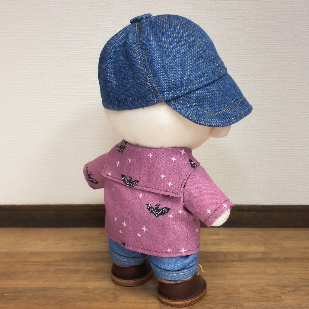 15cmぬいぐるみサイズ コウモリのセーラーカラーシャツ(dim)