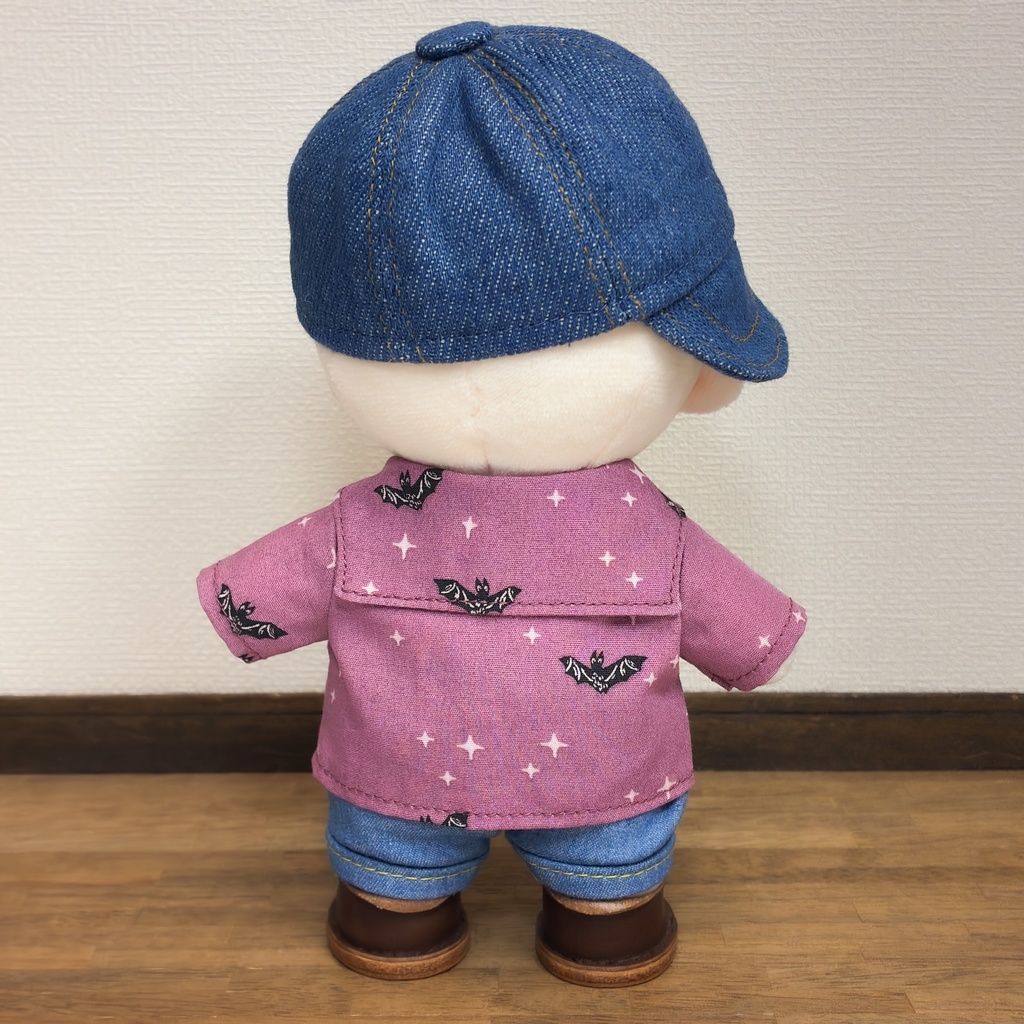 15cmぬいぐるみサイズ コウモリのセーラーカラーシャツ(dim)