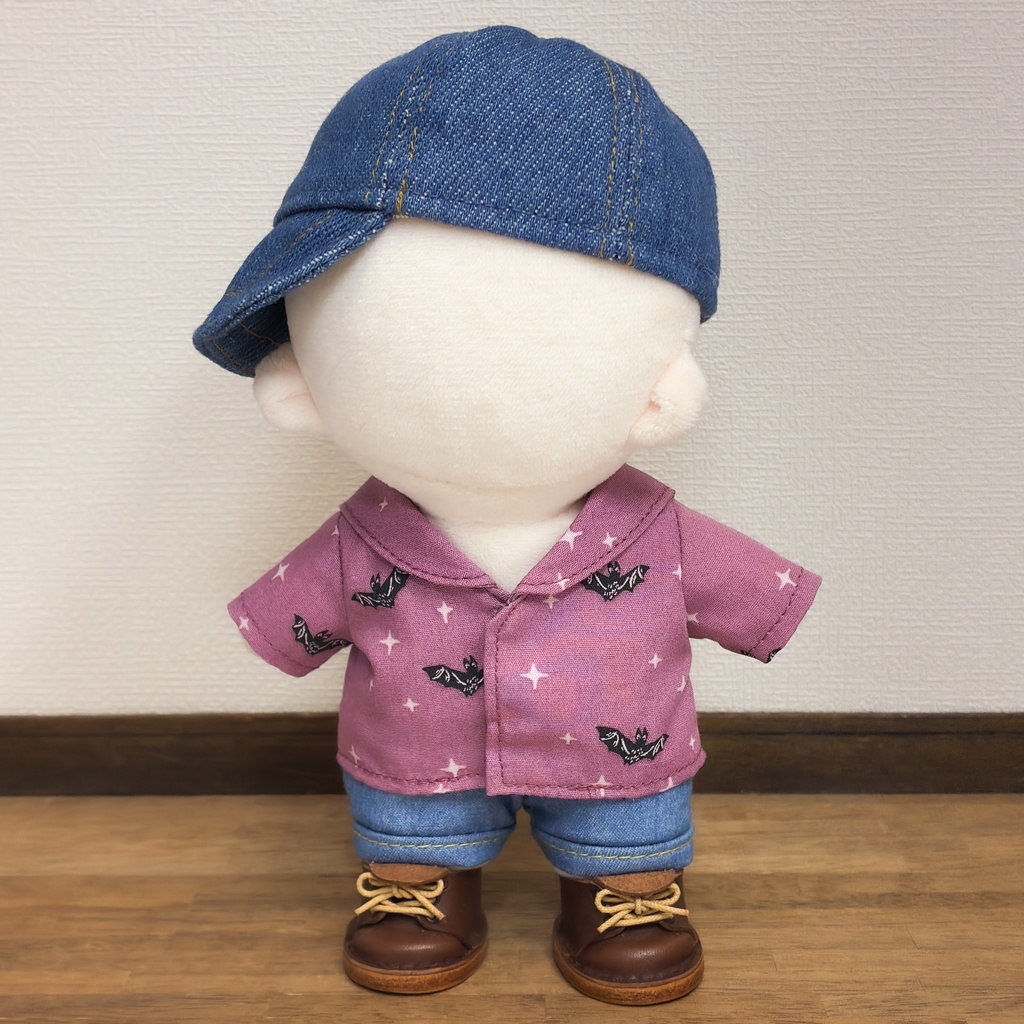 15cmぬいぐるみサイズ コウモリのセーラーカラーシャツ(dim)