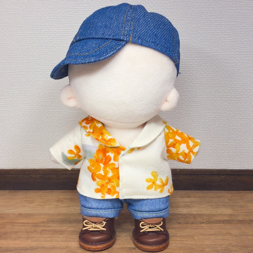 15cmぬいぐるみサイズ 金木犀のセーラーカラーシャツ
