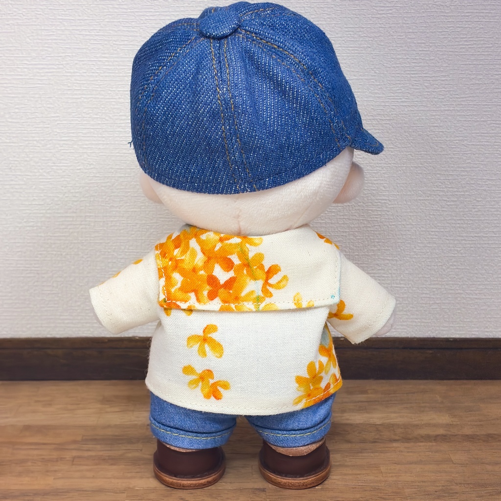 15cmぬいぐるみサイズ 金木犀のセーラーカラーシャツ