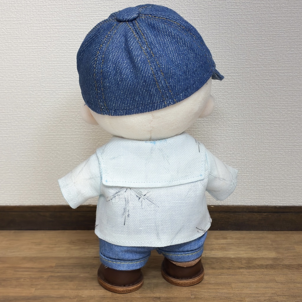 15cmぬいぐるみサイズ 冬の結晶 セーラーカラーシャツ ビエラ生地