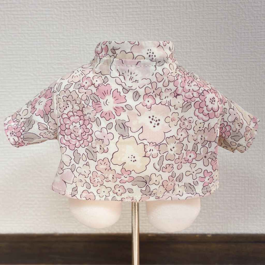 15〜19cm スリムタイプぬいぐるみサイズ バロックパールのマオカラーシャツ ミシェル(リバティ)