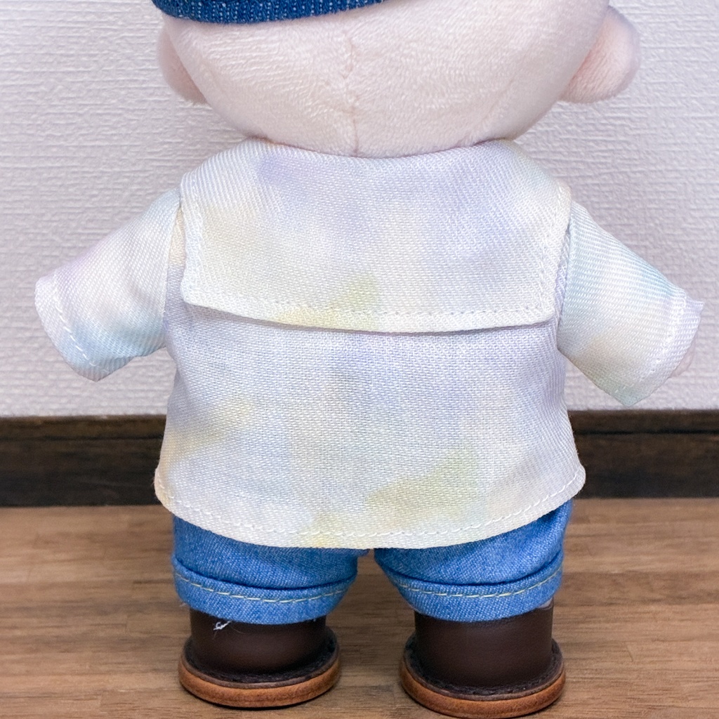 15cmぬいぐるみサイズ 雪のかけら セーラーカラーシャツ ぬい服