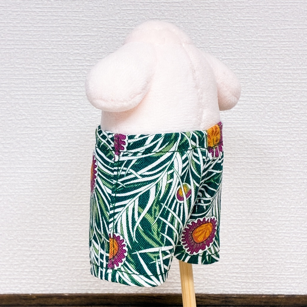 15cm〜ぬいぐるみサイズ パイパーズ・ピーコックのハーフパンツ(グリーンのステッチ)